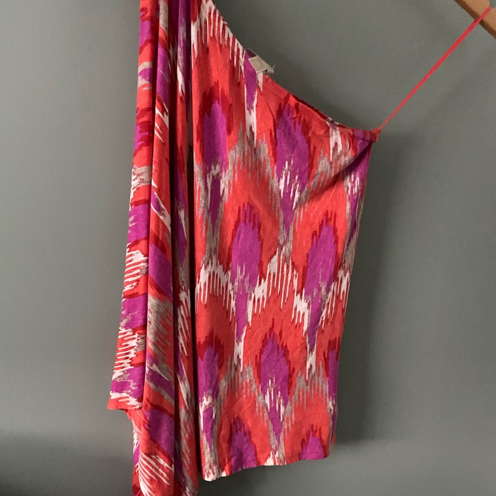 Michael Kors one shoulder poncho top